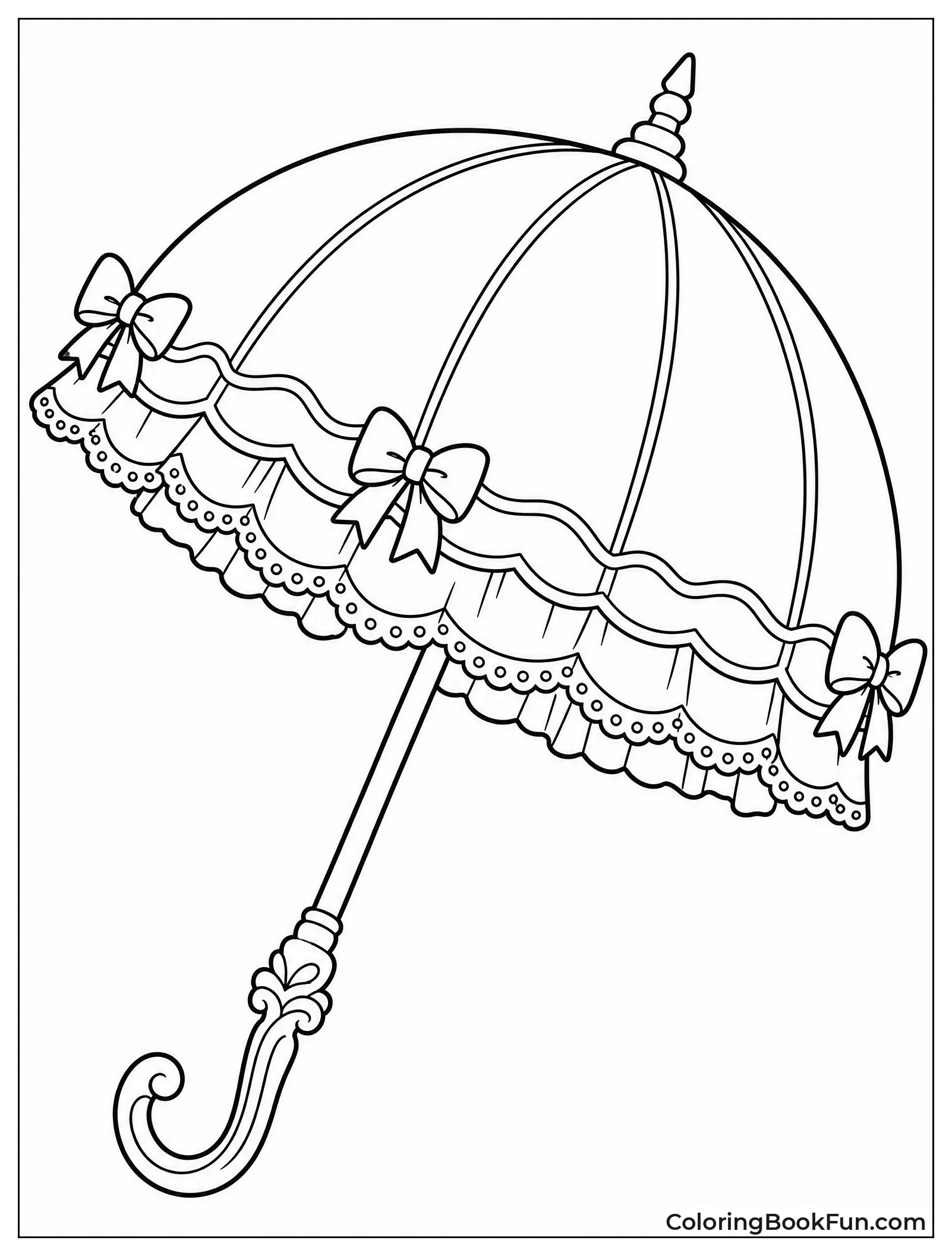 Vintage Parasol with Lace Trim