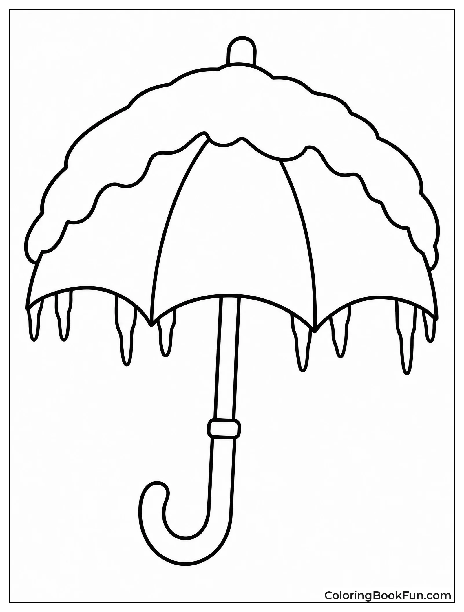 Snow Covers Umbrella with Icicles