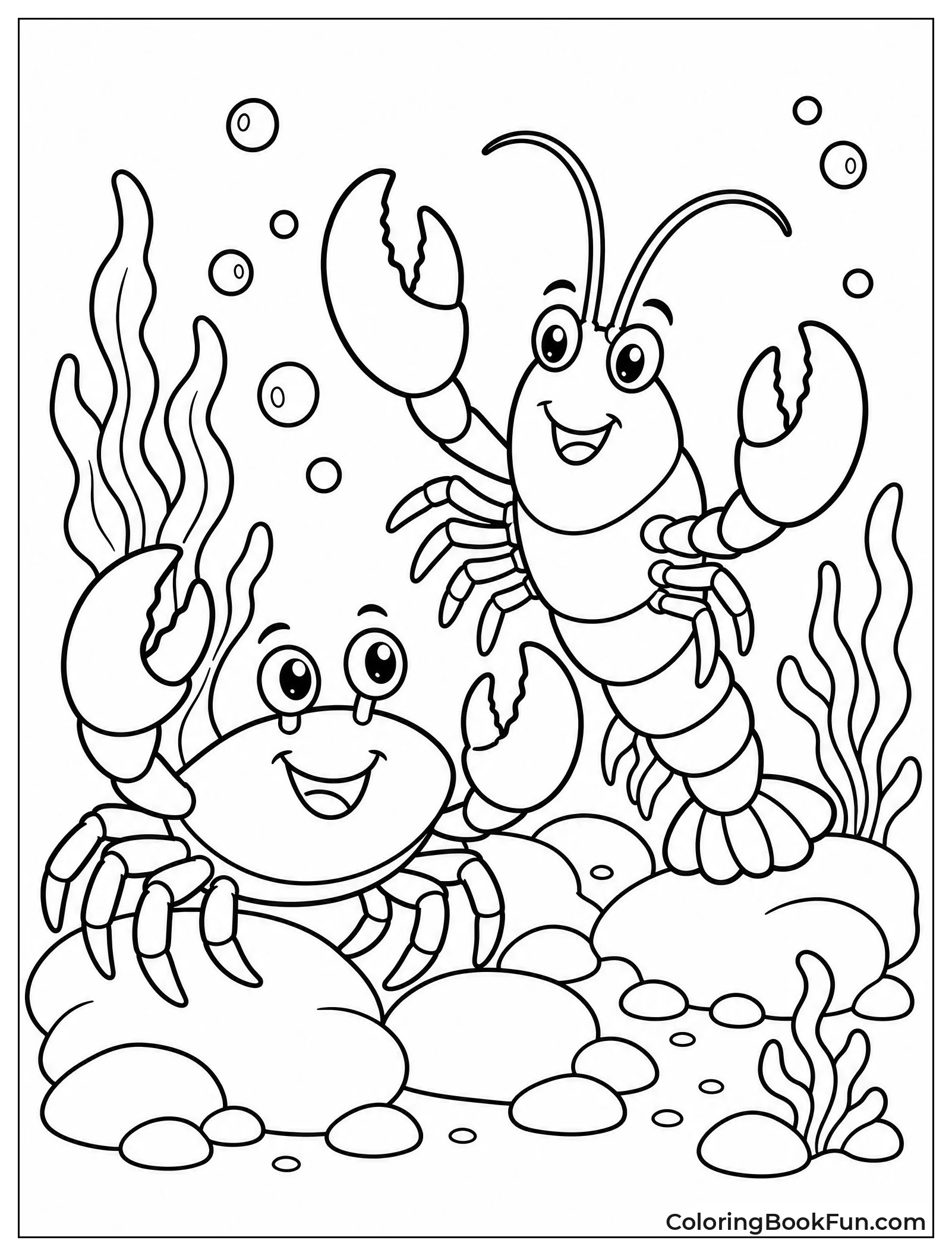 Crab and Lobster Play Together