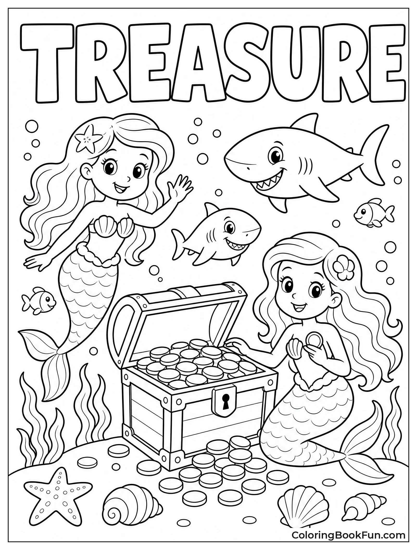 Open Treasure Chest on Sand