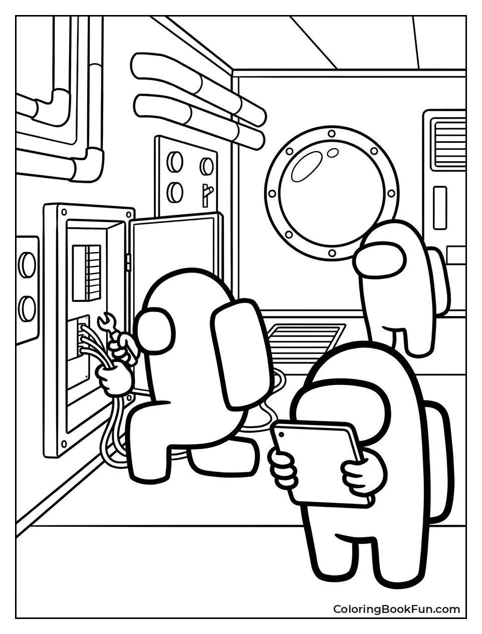 Crewmates Doing Tasks in Room