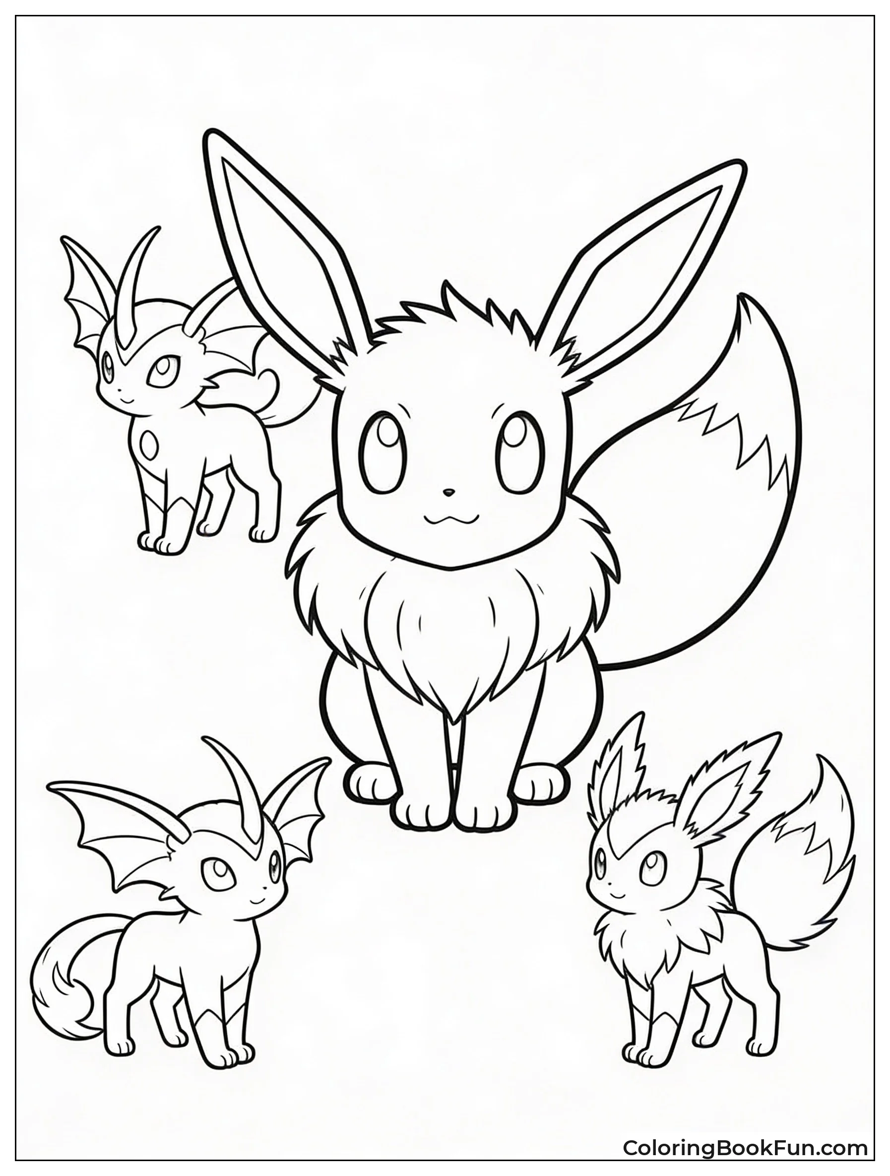 Eevee Surrounded by Evolutions