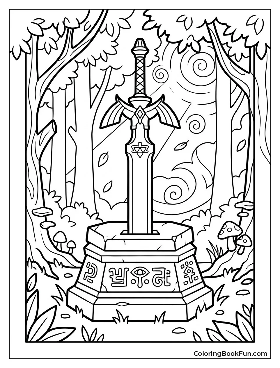 Master Sword in Stone Pedestal