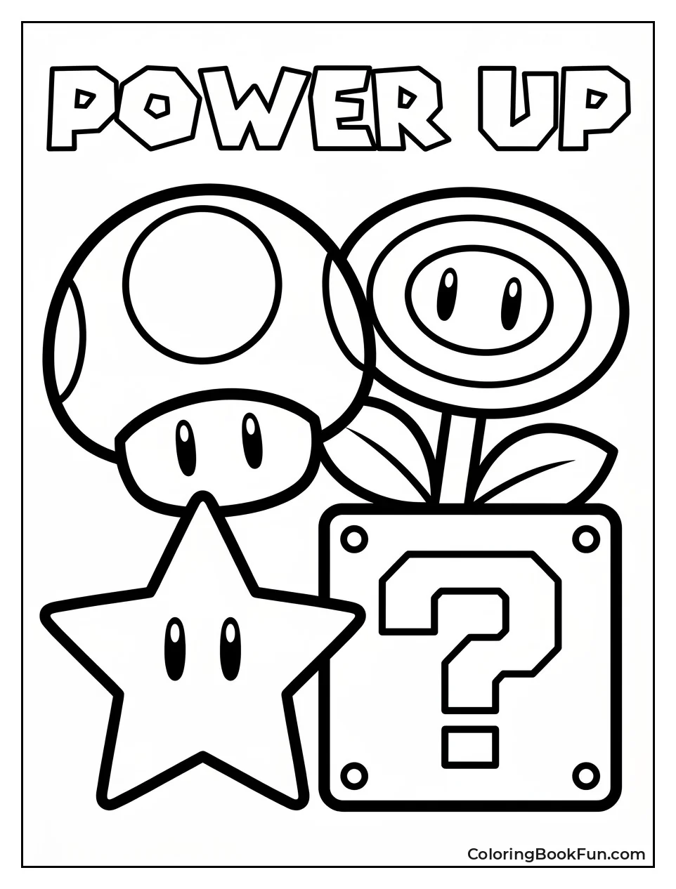 Power Up Items Collage