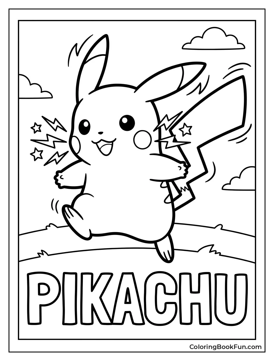 Pikachu Sparking with Electricity