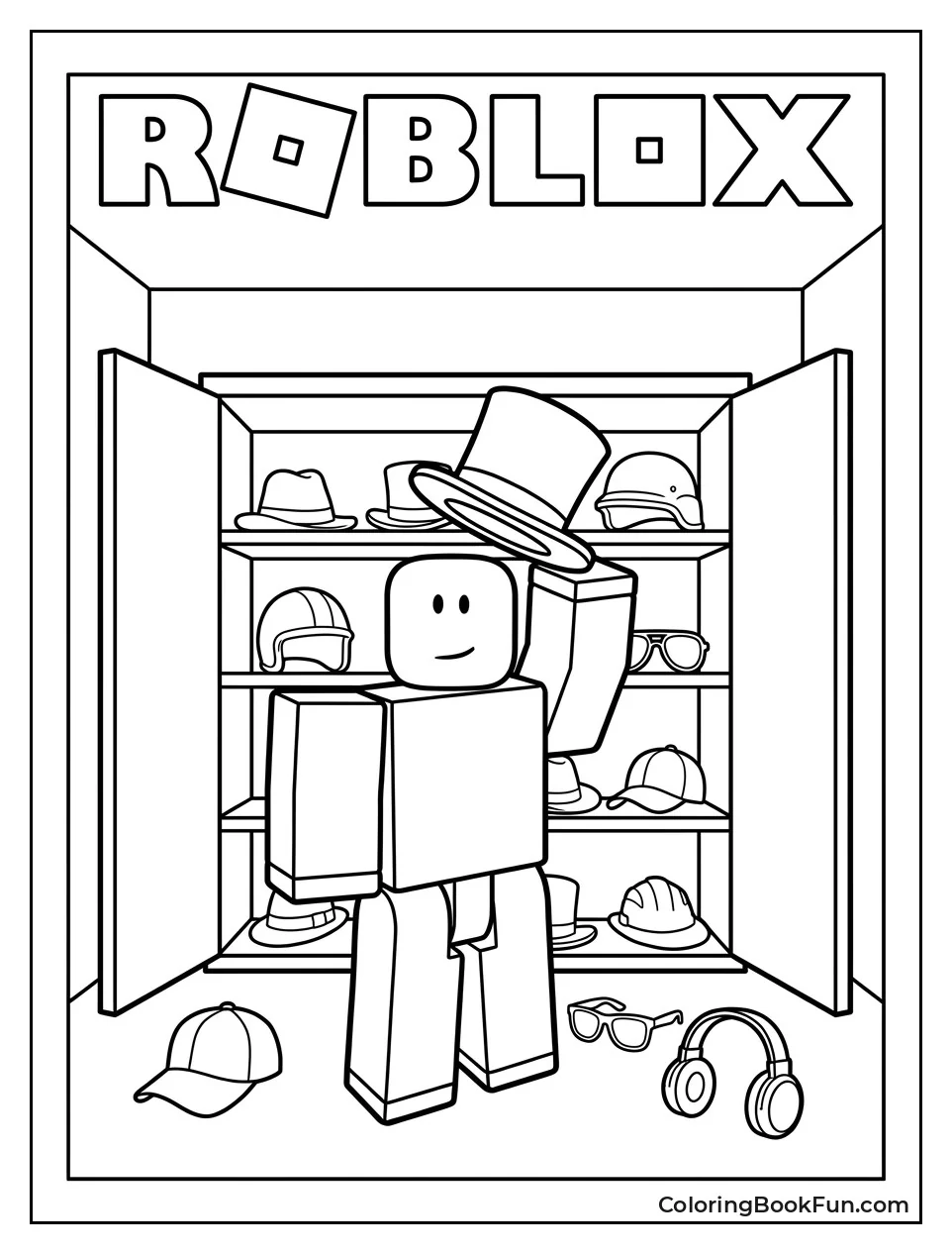 Roblox Character Trying on Hats