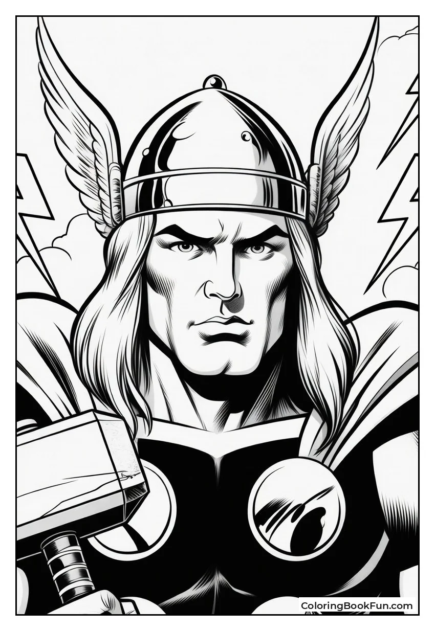 Vintage Thor in Classic Comic Style