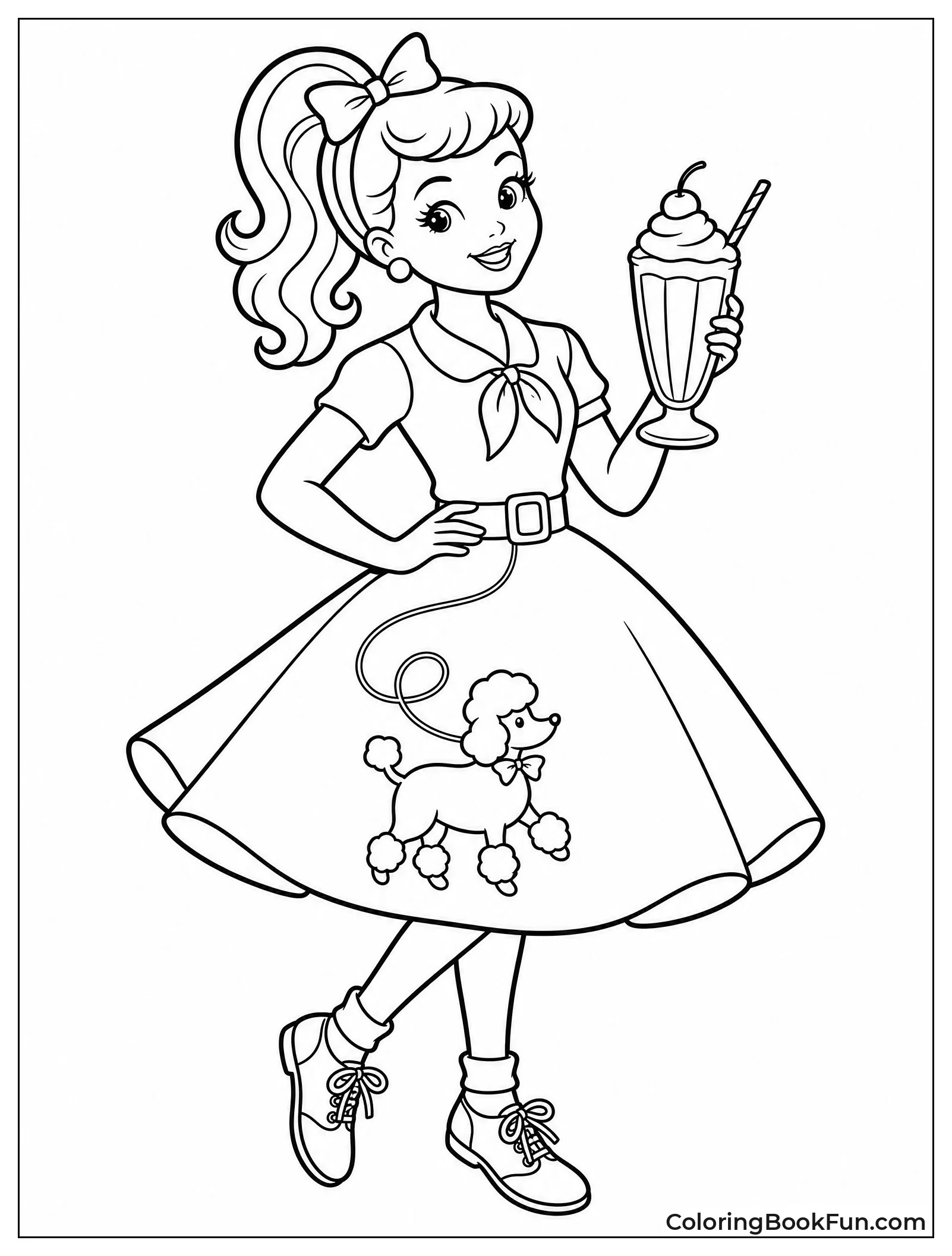 Girl with Vintage Milkshake
