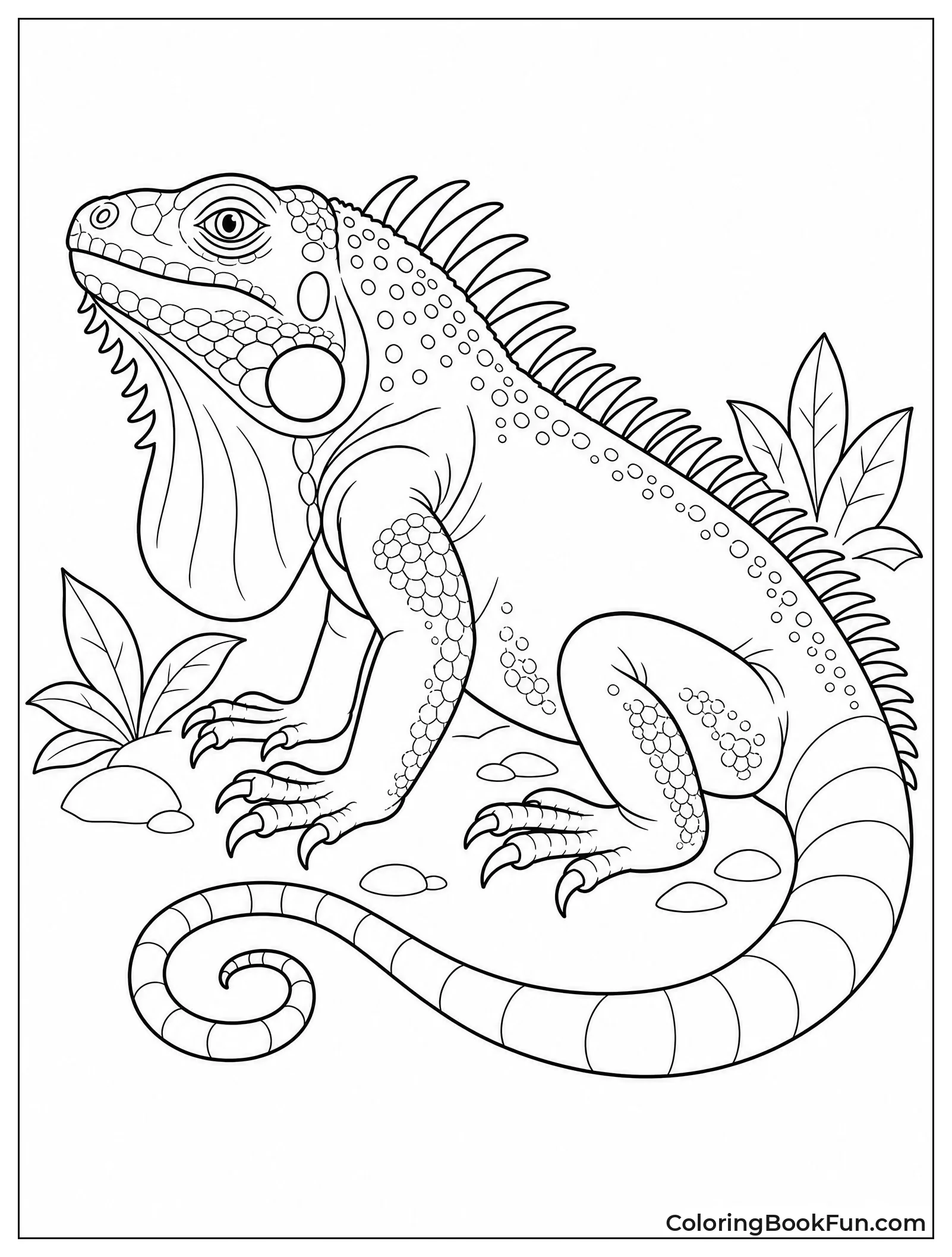 Vintage Iguana in Classic Style