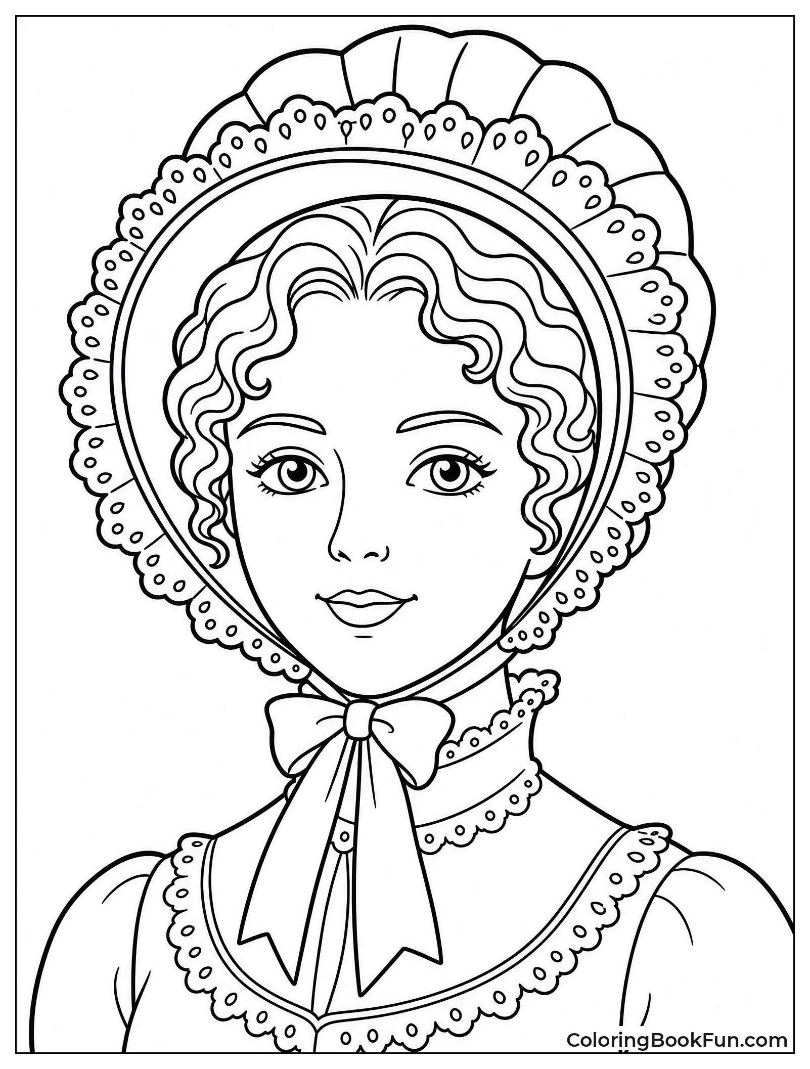 Vintage Victorian Lady Face