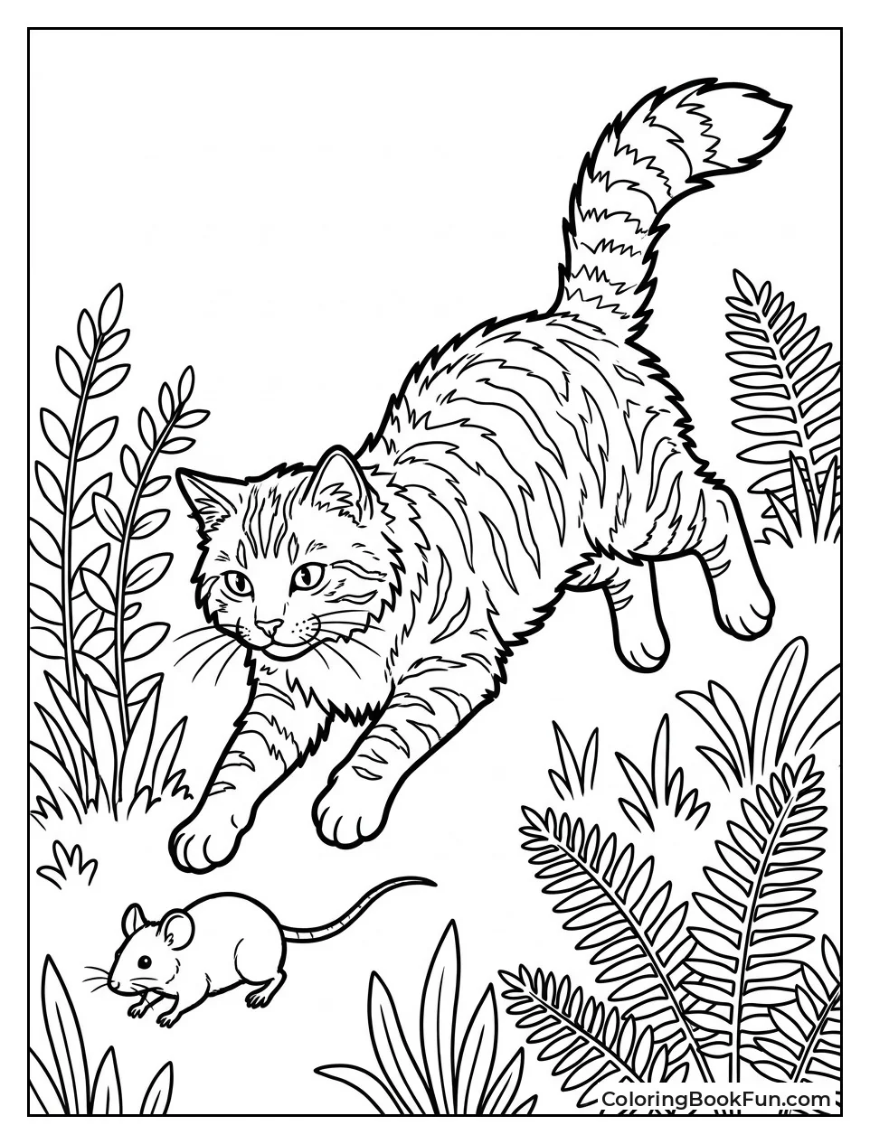 Graystripe Pouncing on Mouse
