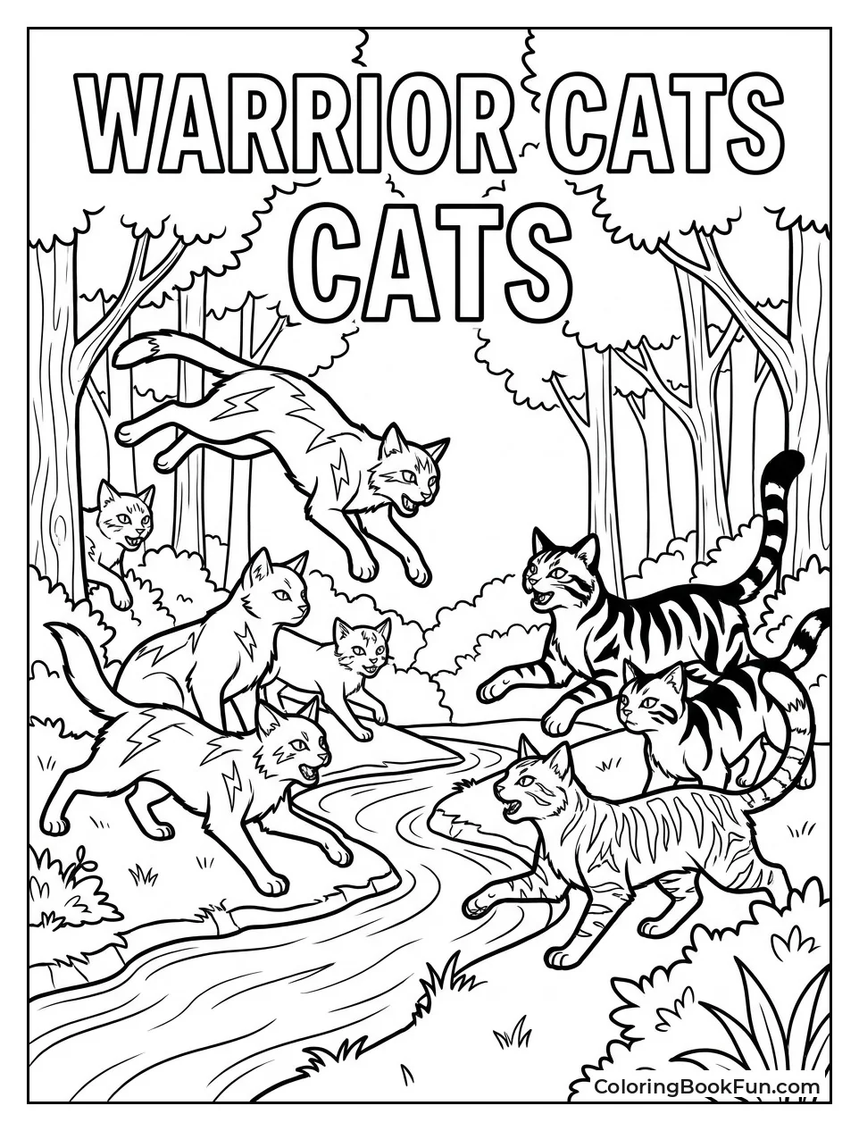 Warriors Clashing in Forest Battle