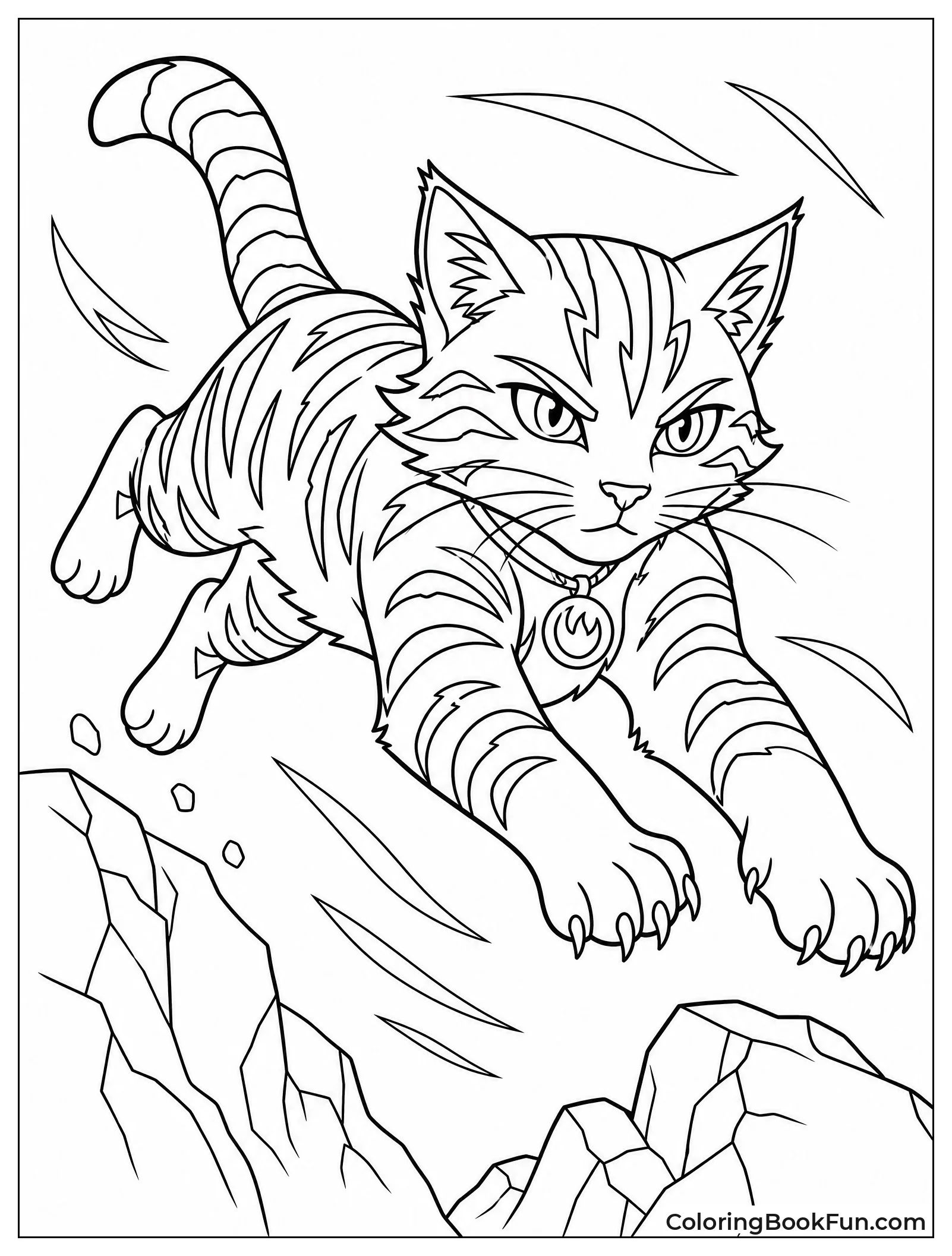 Lionblaze Leaping Through Air
