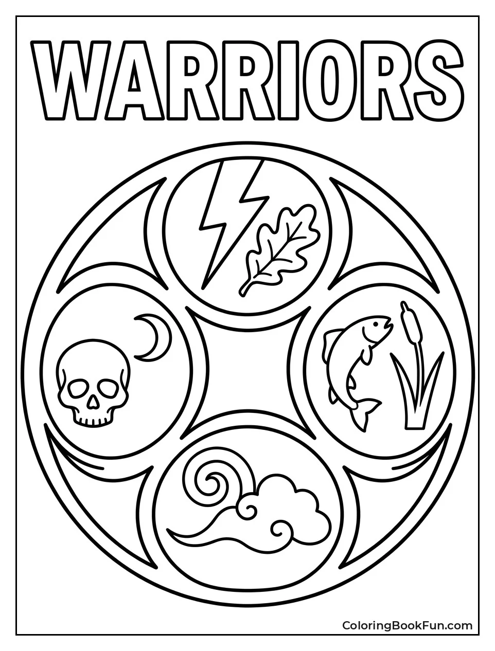Four Clan Symbols in Circle