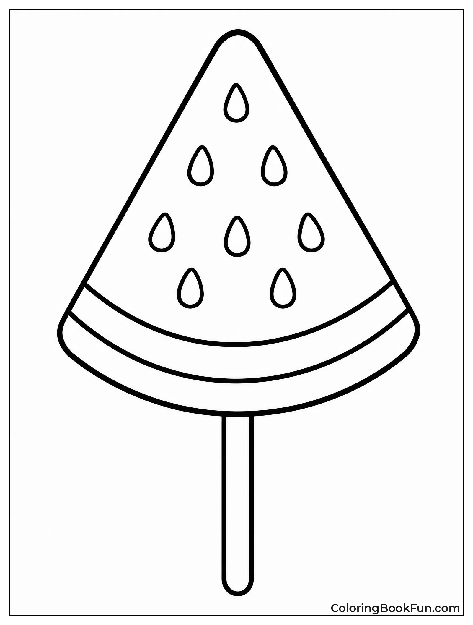 Watermelon Slice Shaped Lollipop