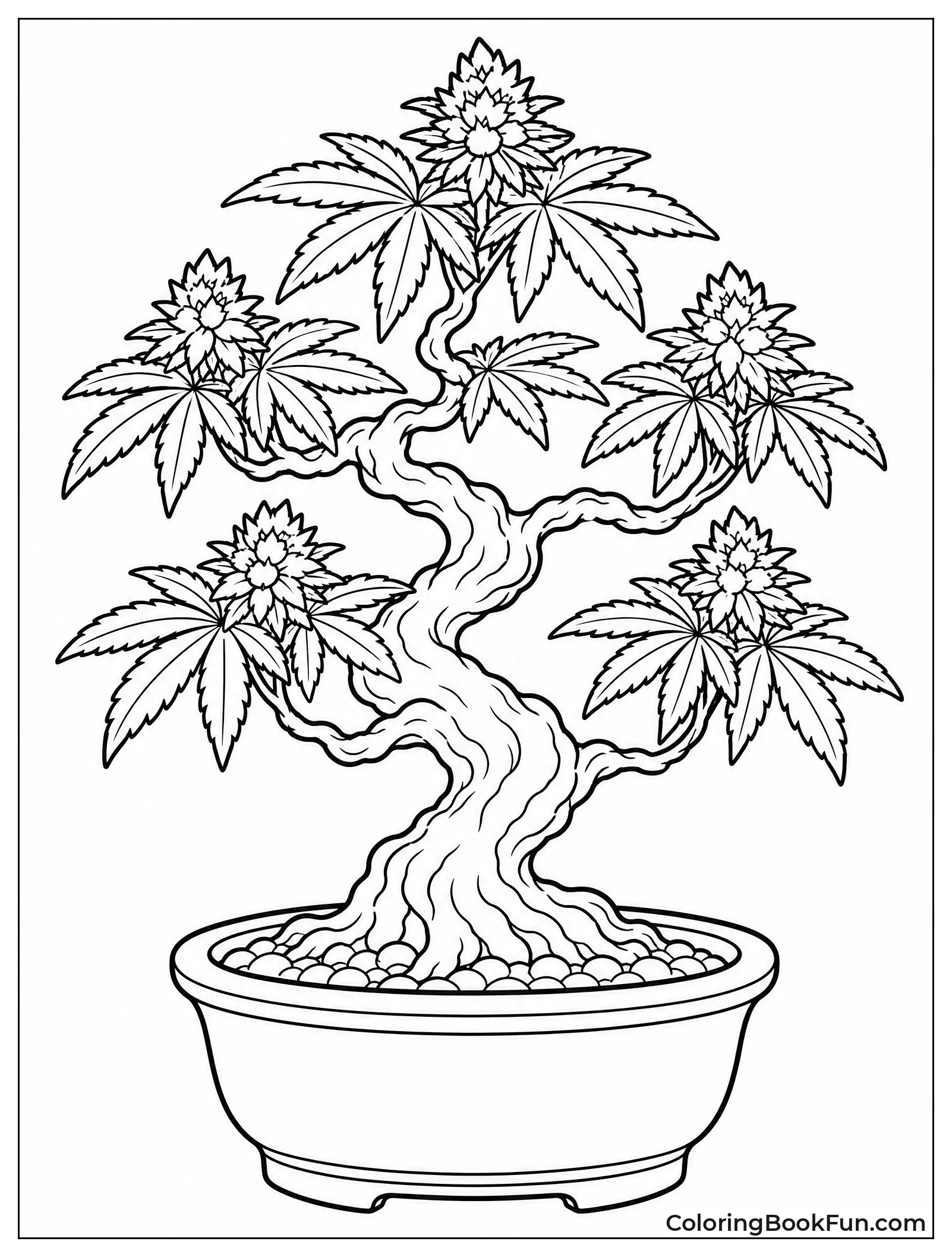 Bonsai Tree Made from Cannabis