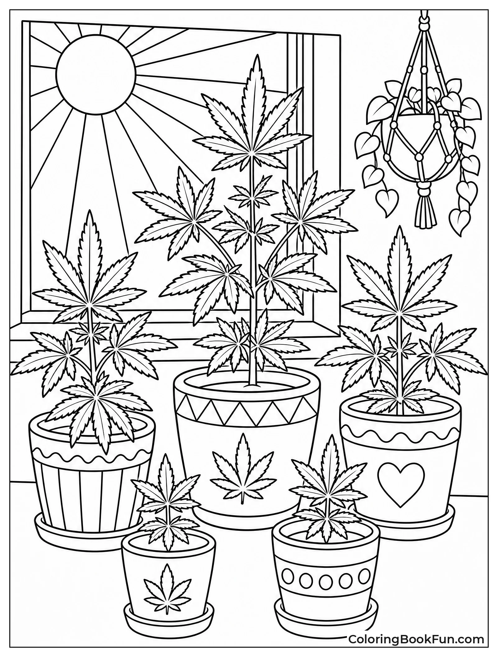 Indoor Garden with Potted Plants