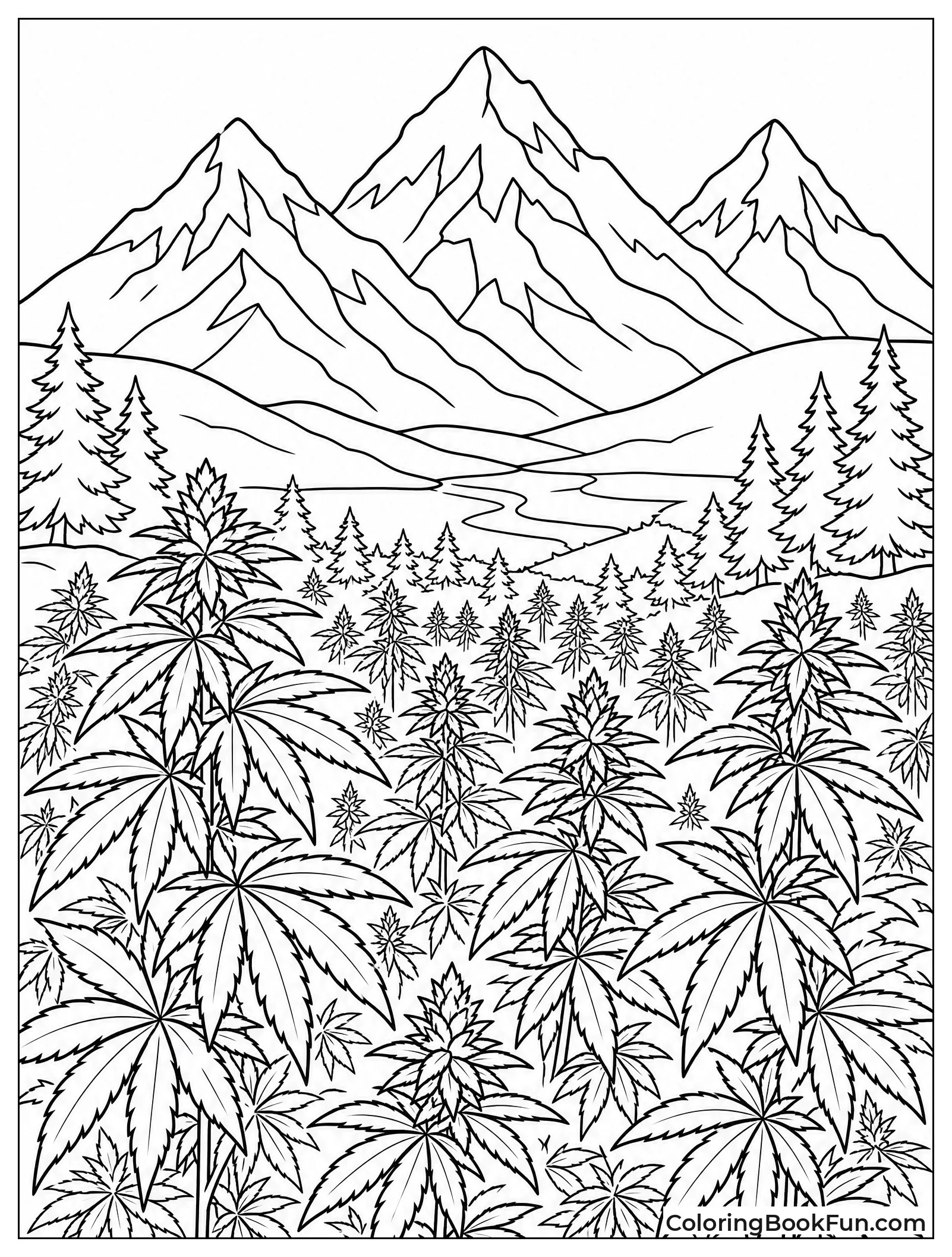 Wild Plants in Mountain Valley