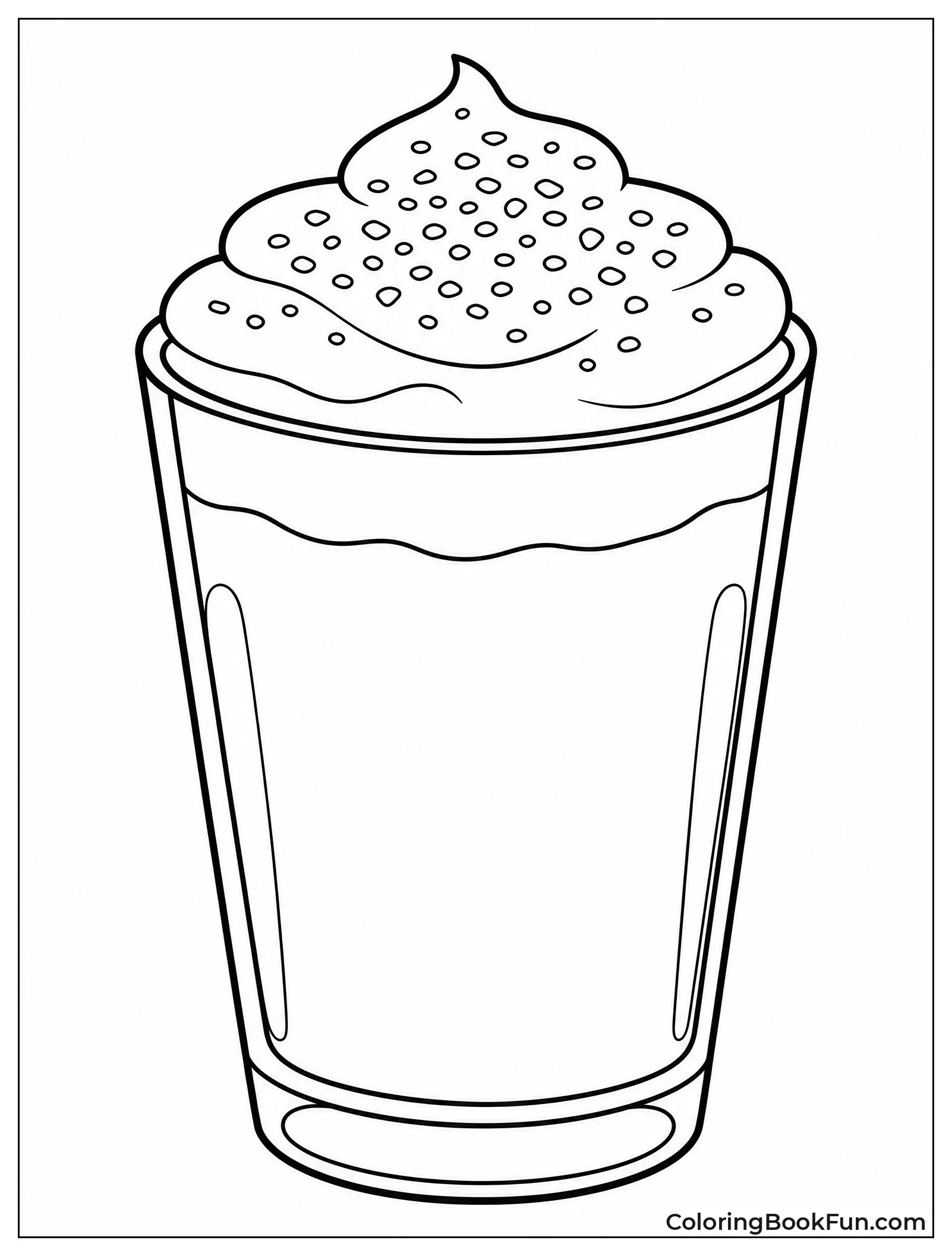 Whipped Coffee Foam on Glass