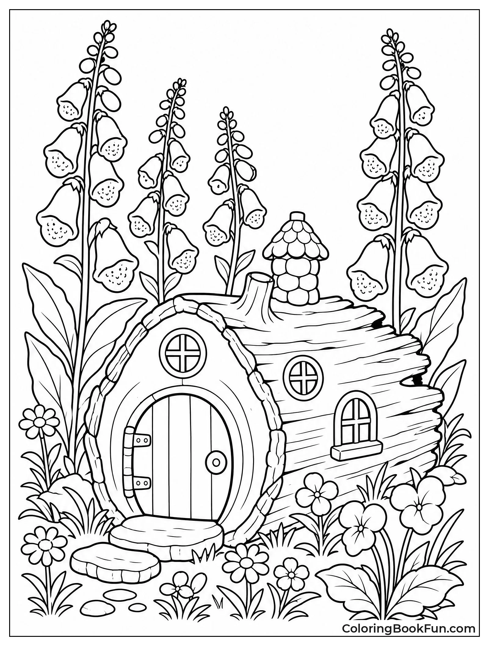 Fairy House Made from Log
