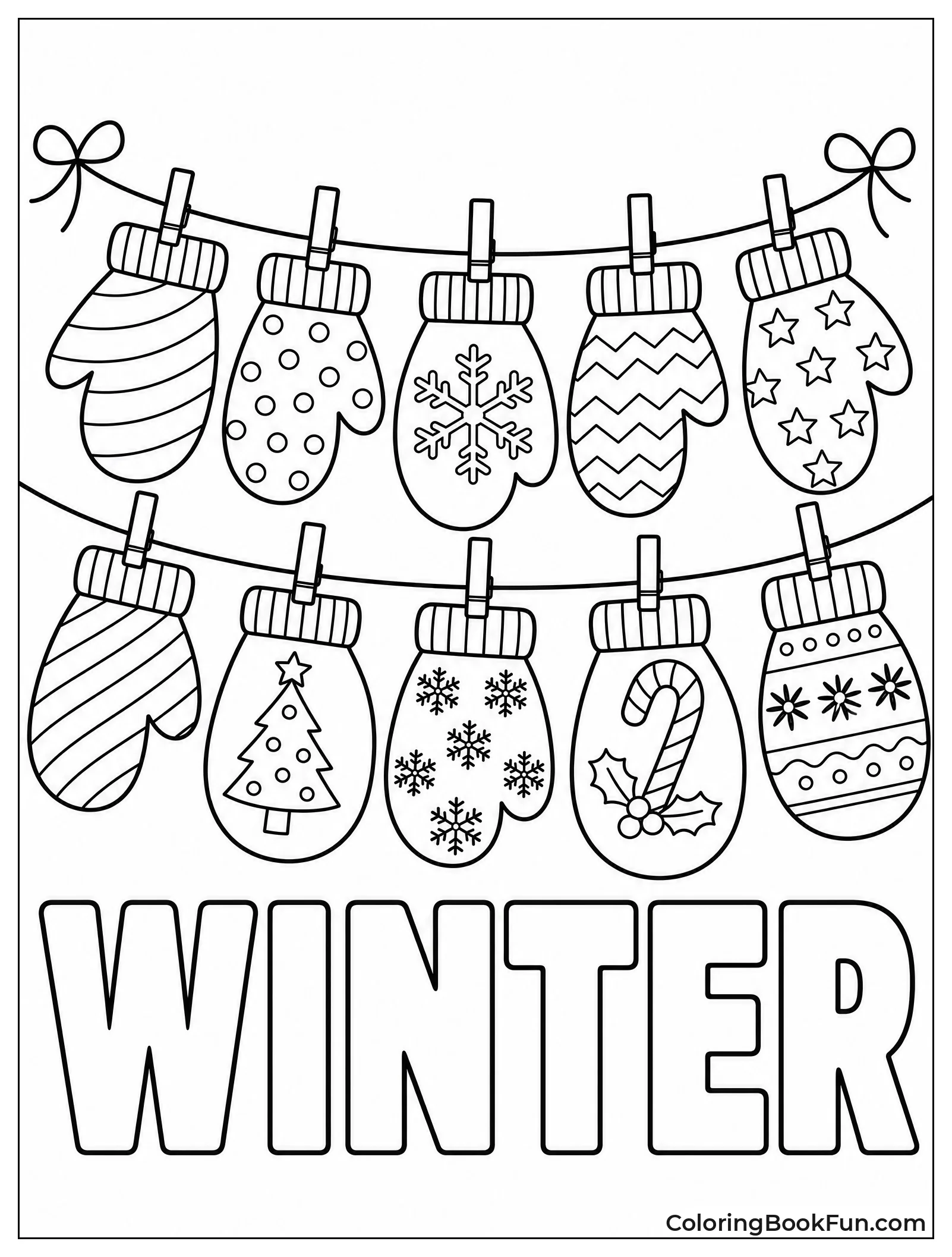 Winter Mitten Garland as Banner