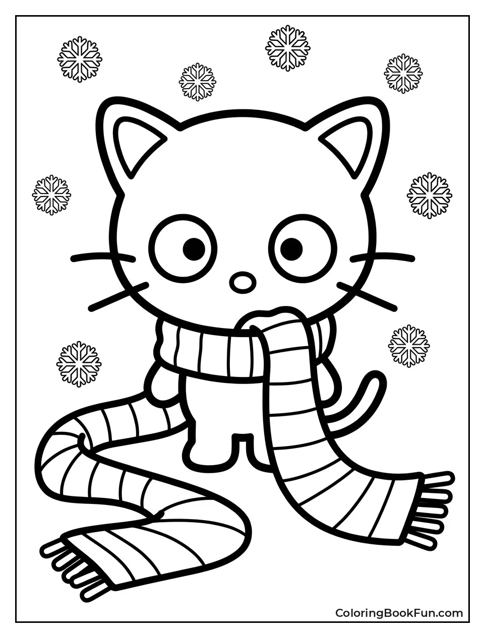 Chococat Wrapped in Winter Scarf