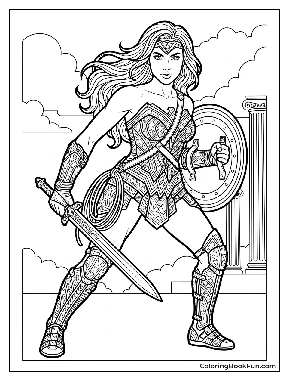 Highly Detailed Wonder Woman Armor