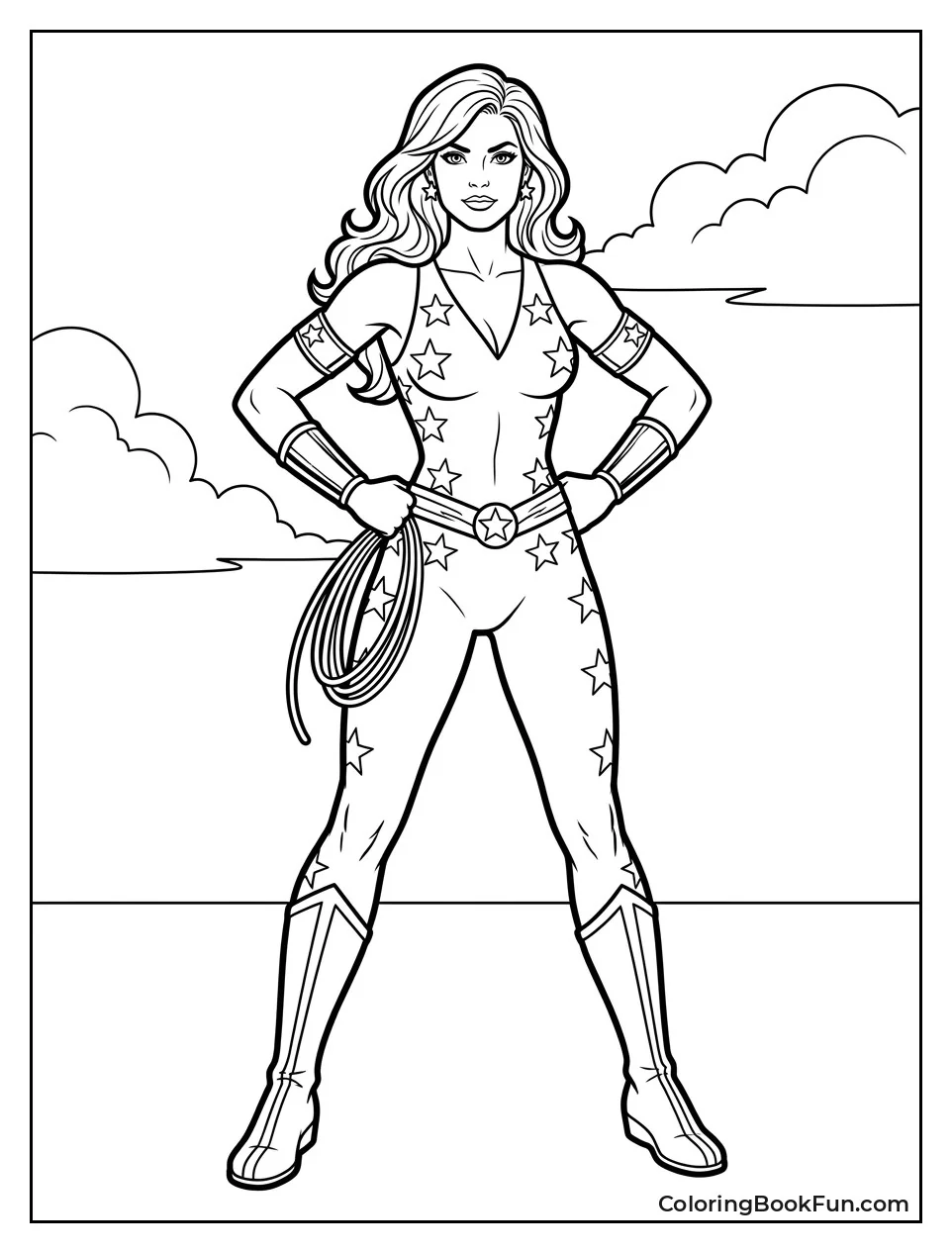 Donna Troy in Classic Red Suit