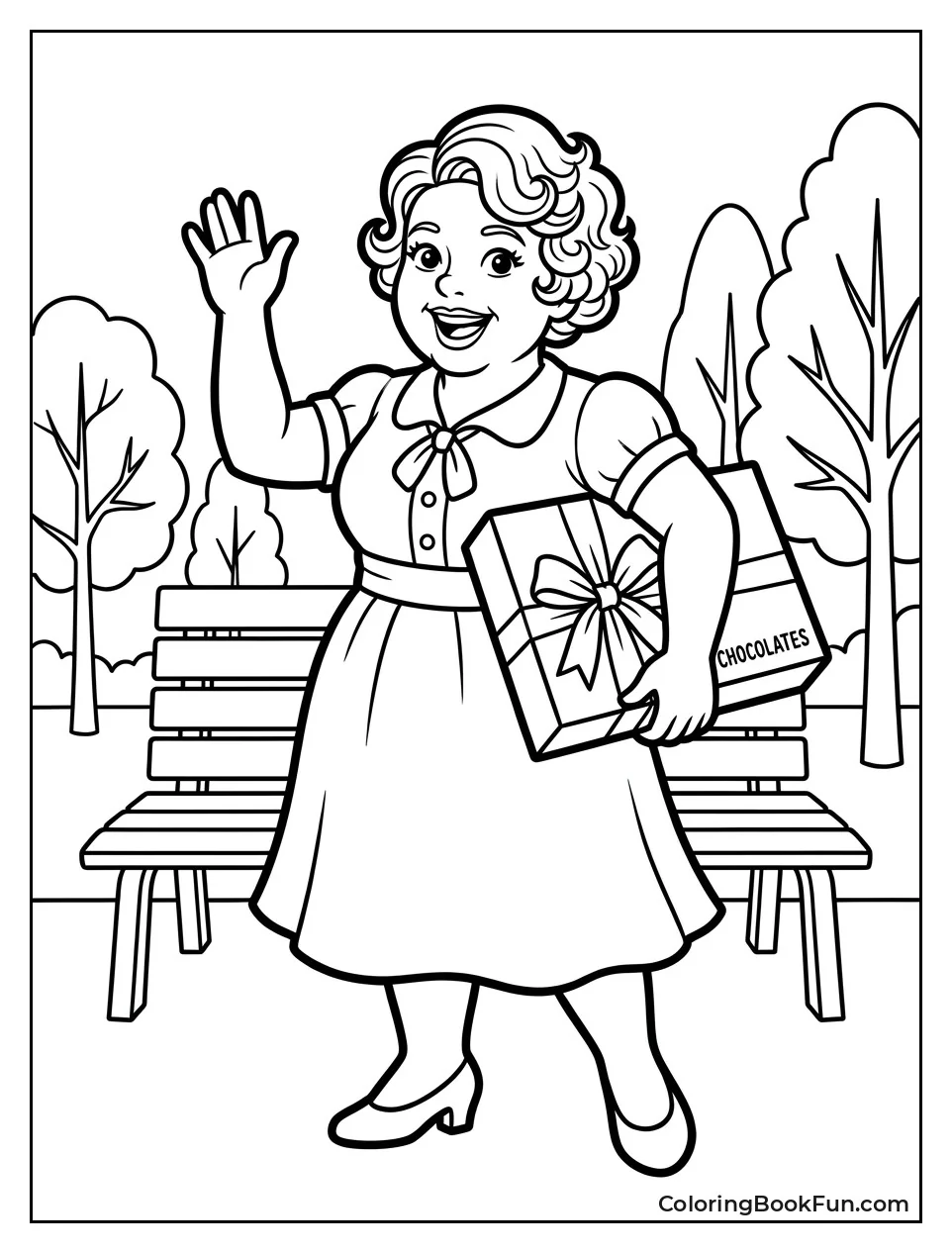 Etta Candy Holds Box of Chocolates