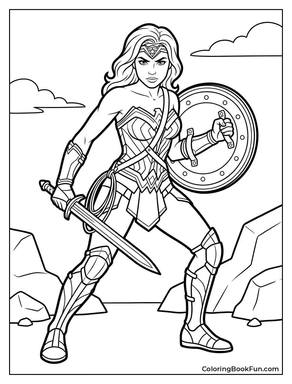 Fierce Warrior Pose with Sword