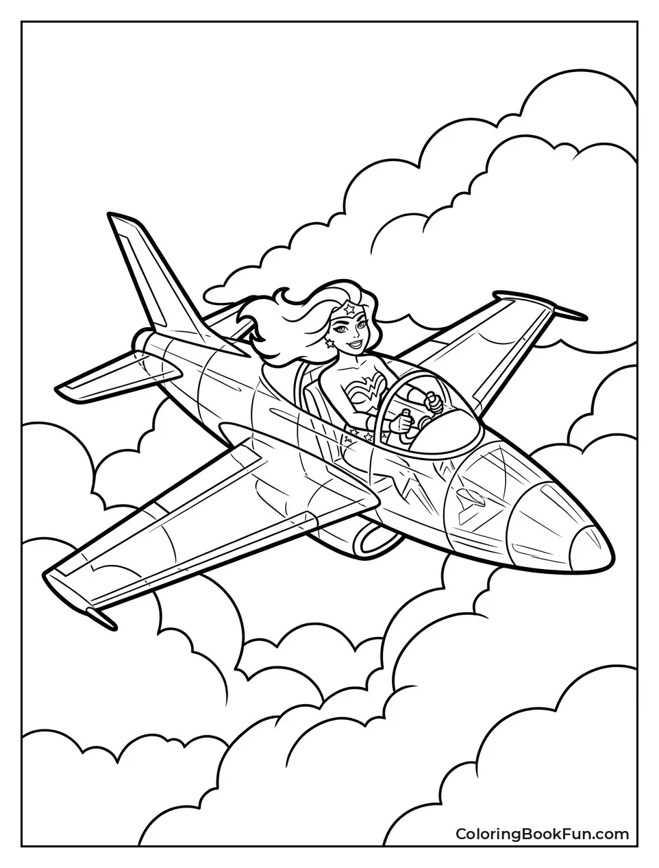 Wonder Woman Pilots Invisible Jet