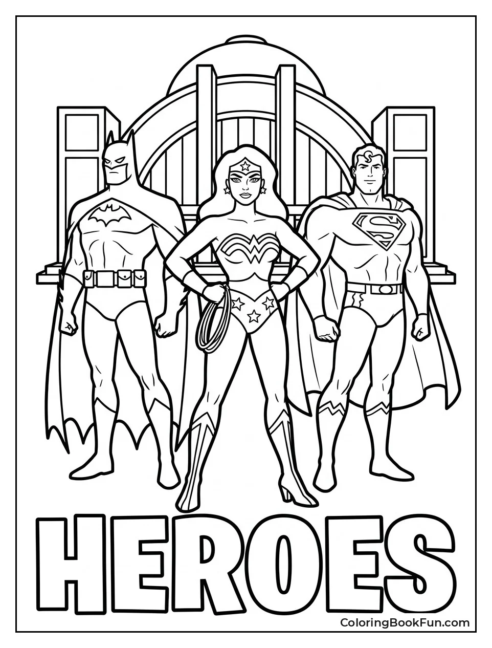 Wonder Woman with Justice League Team
