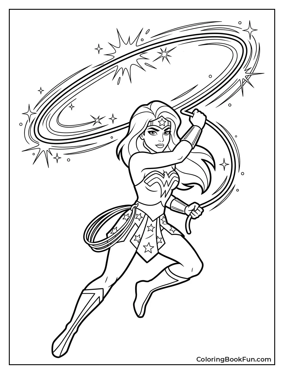 Wonder Woman Spins Glowing Lasso of Truth