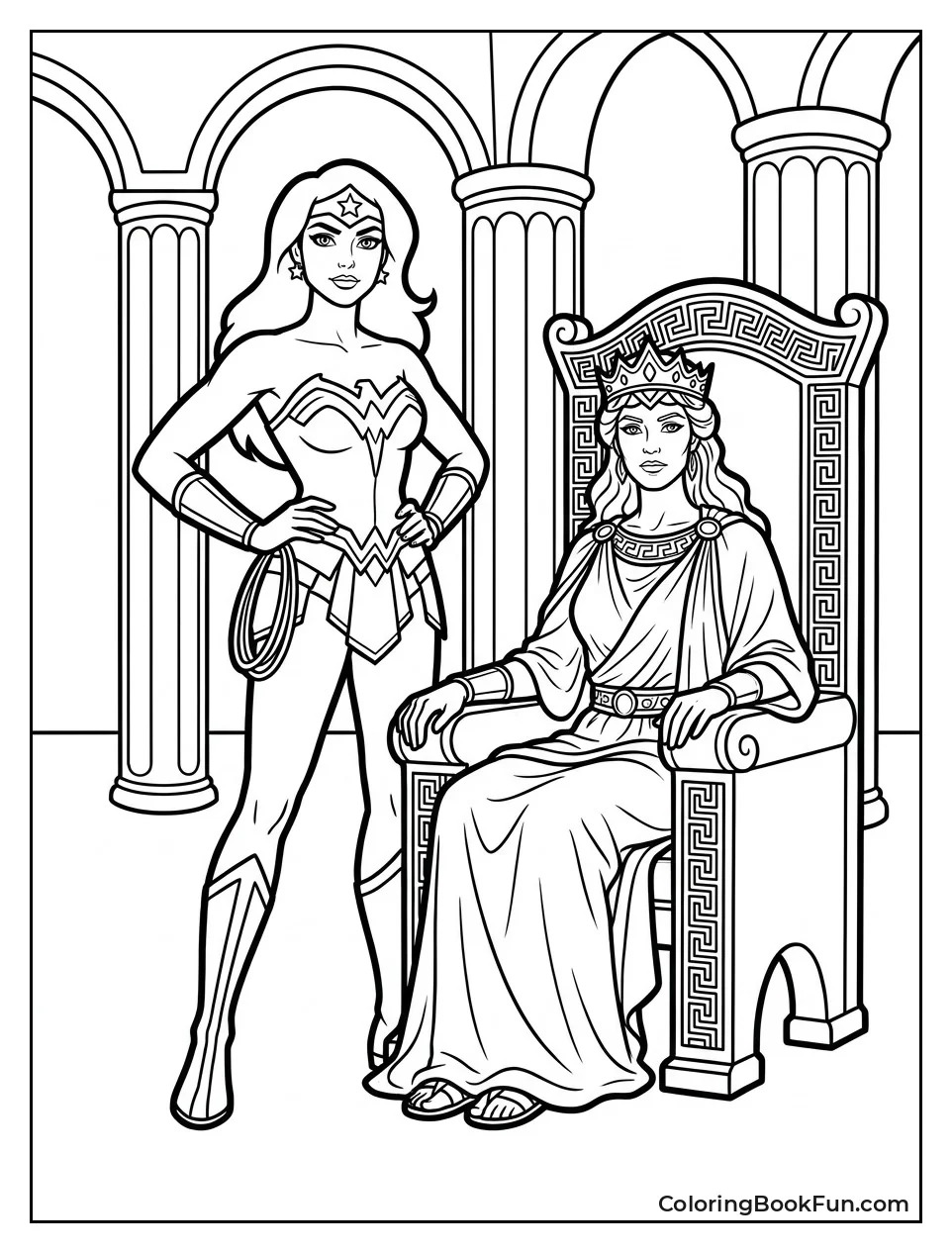 Diana Stands Beside Queen Hippolyta