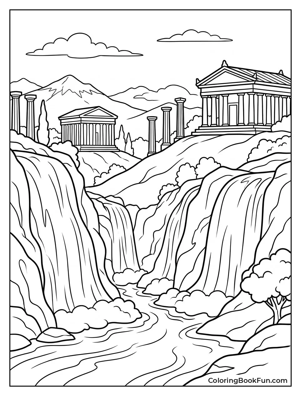 Lush Landscape of Themyscira Island