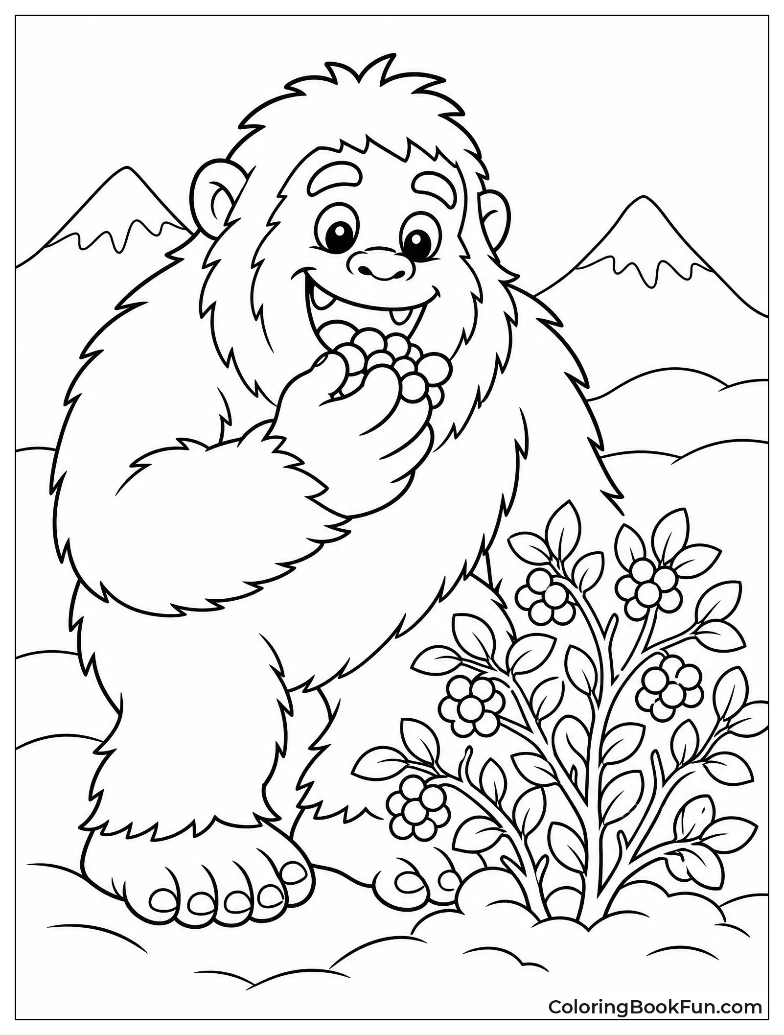 Yeti Eating Frozen Mountain Berries