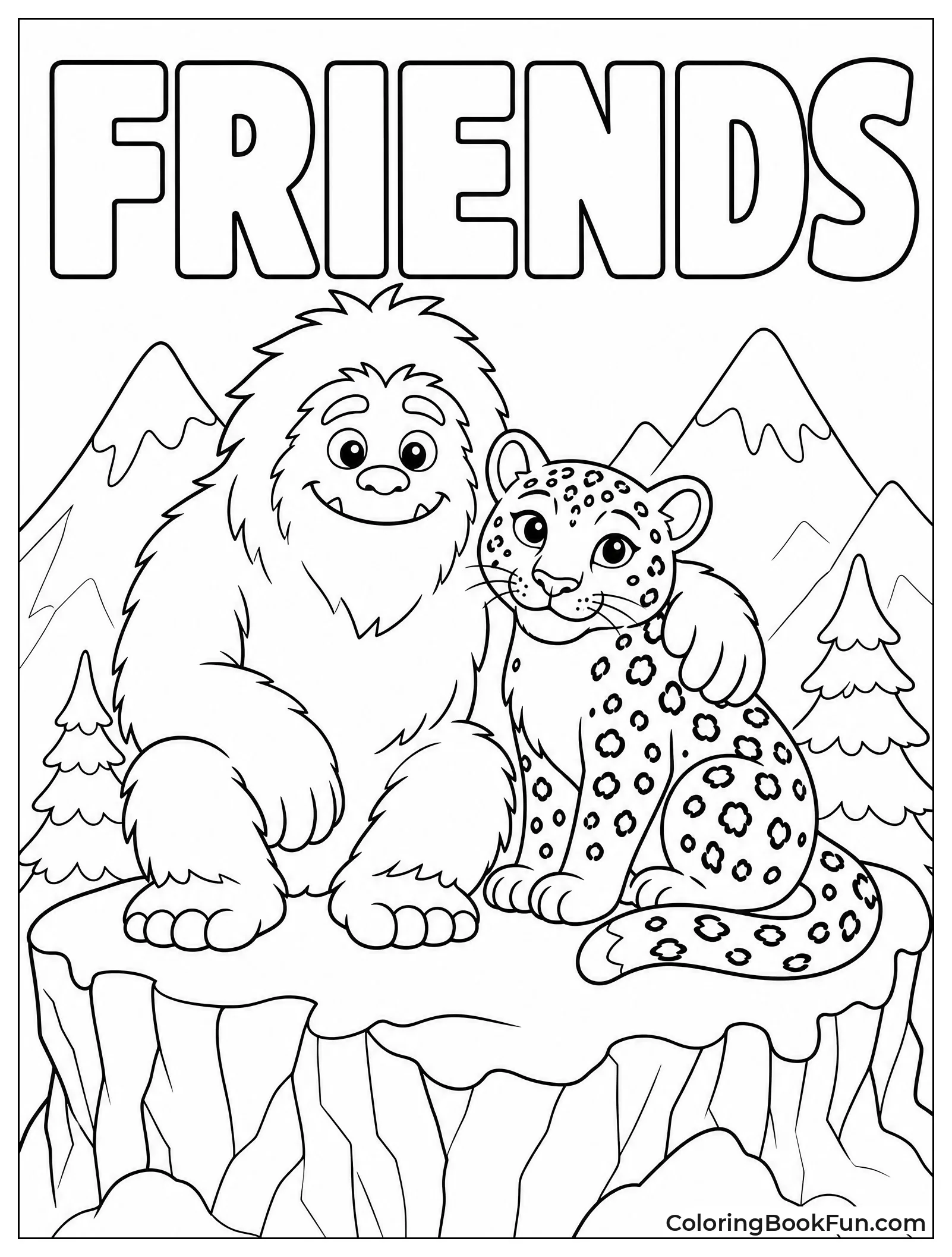 Yeti Sitting with Snow Leopard