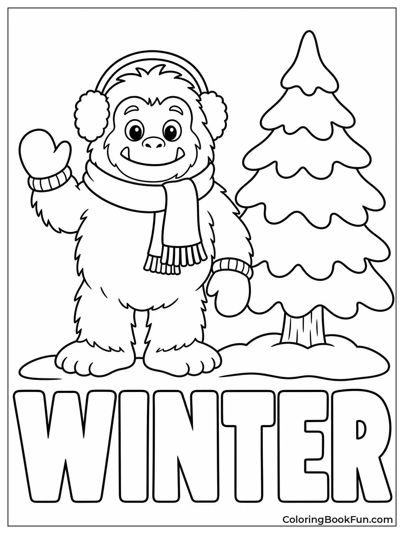 Yeti Wearing Warm Winter Gear