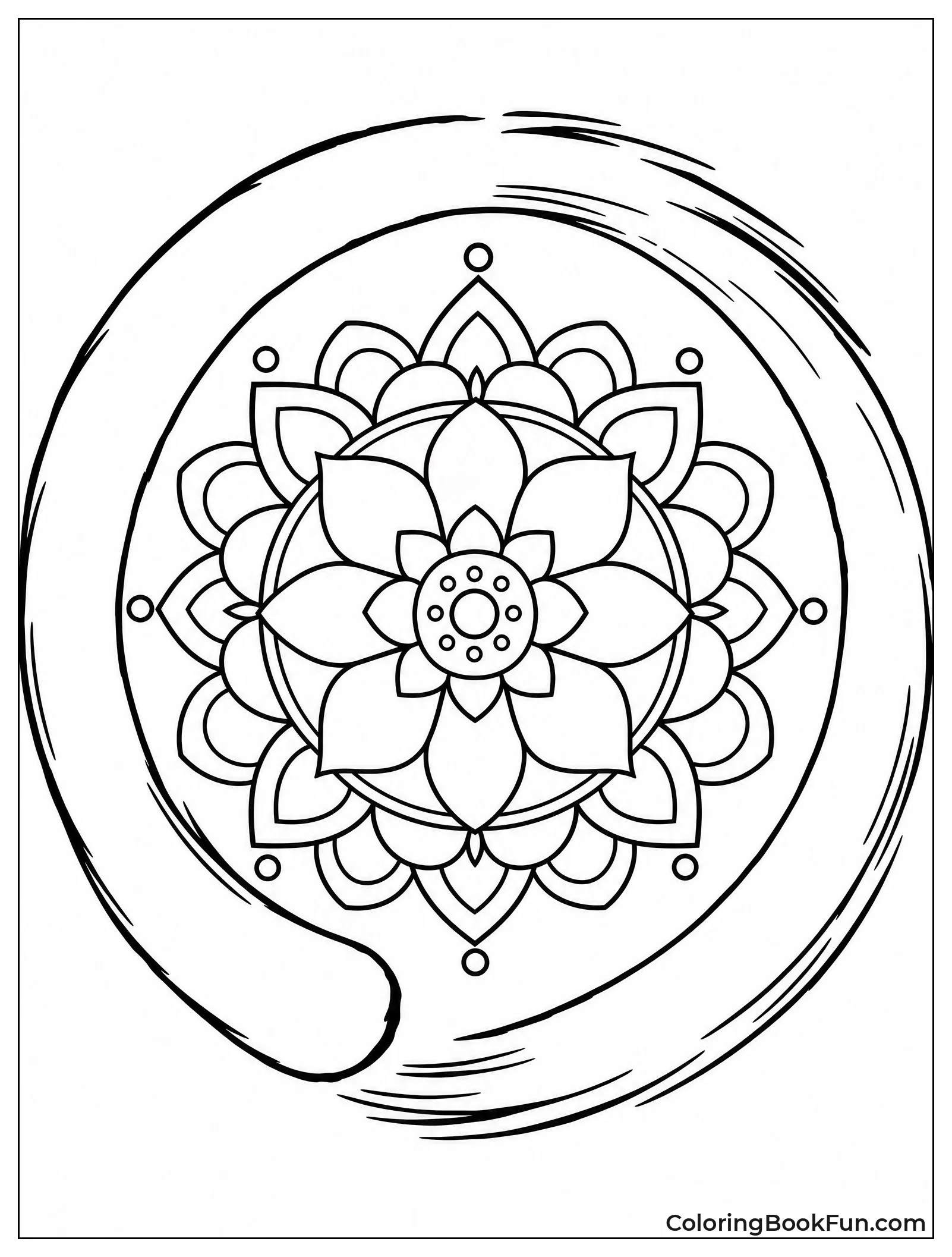 Enso Circle Holds a Mandala