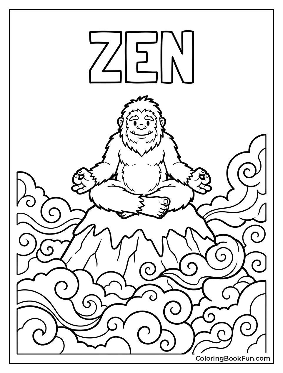 Yeti Meditating on a Peak