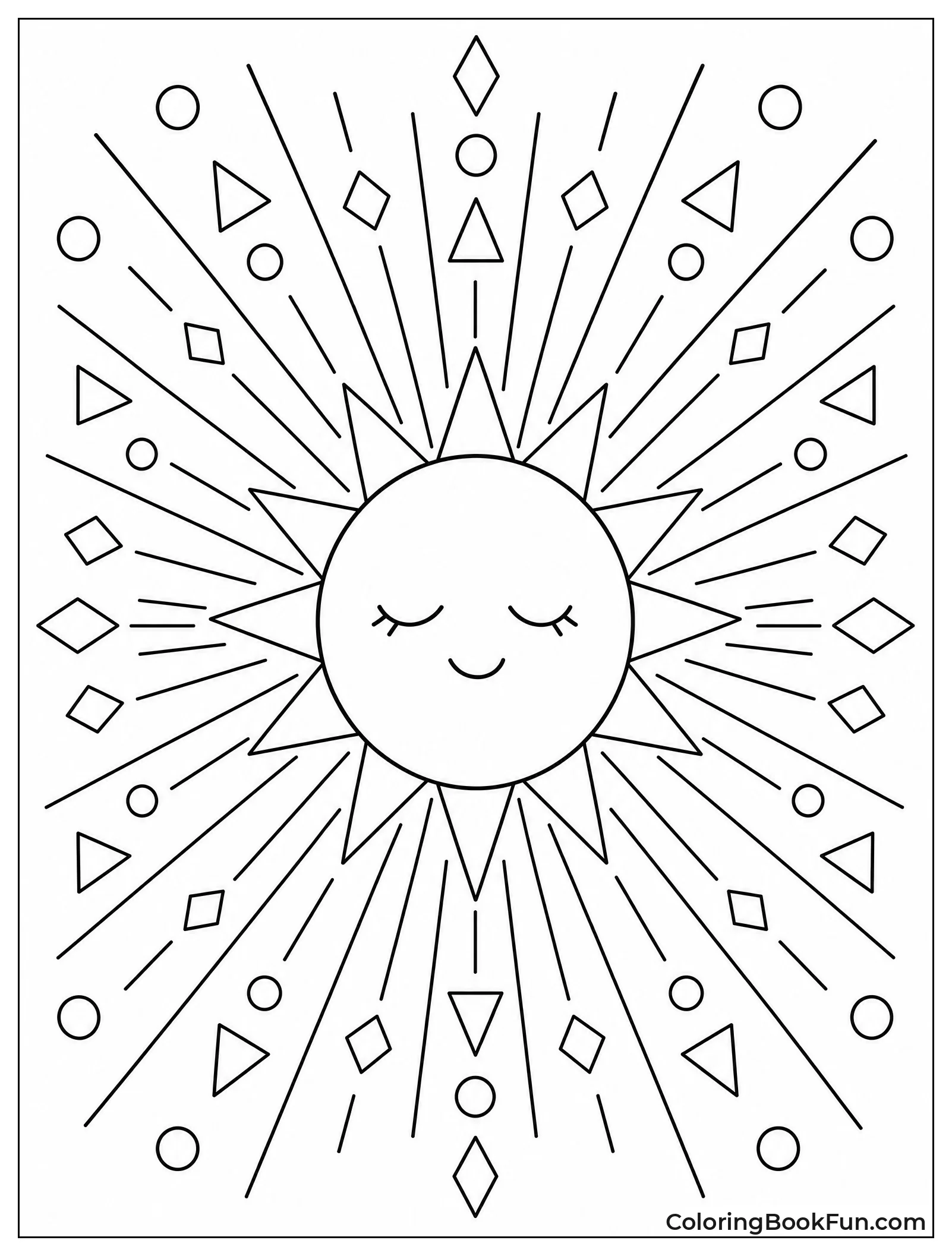 Lines Radiate from Central Sun
