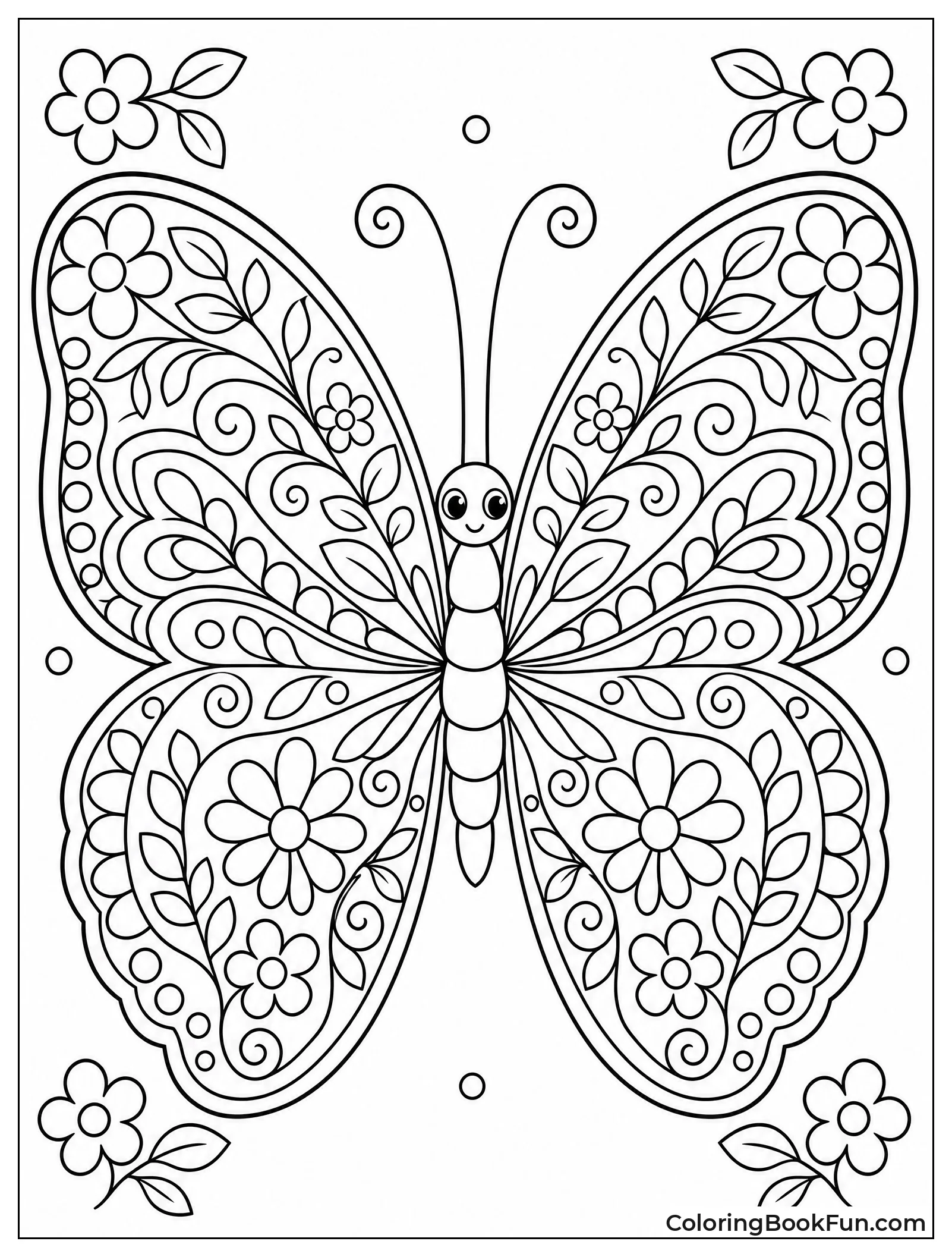 Butterfly with Mirrored Garden Wings