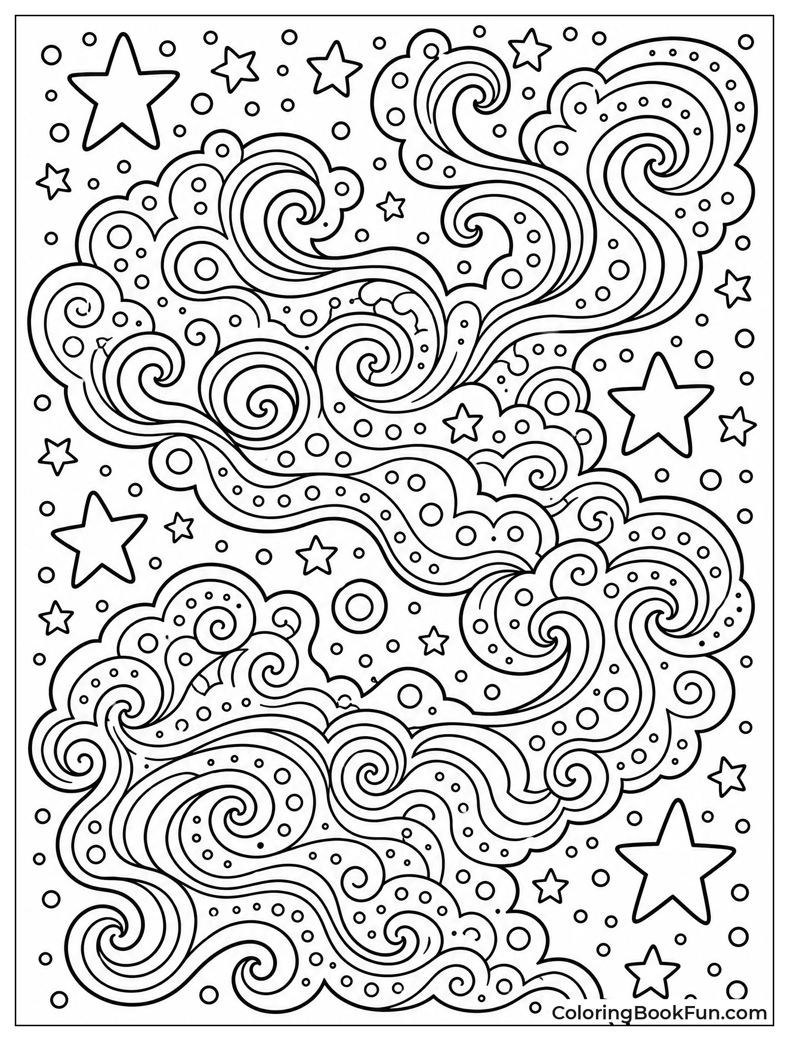 Swirling Clouds of Gas and Stars