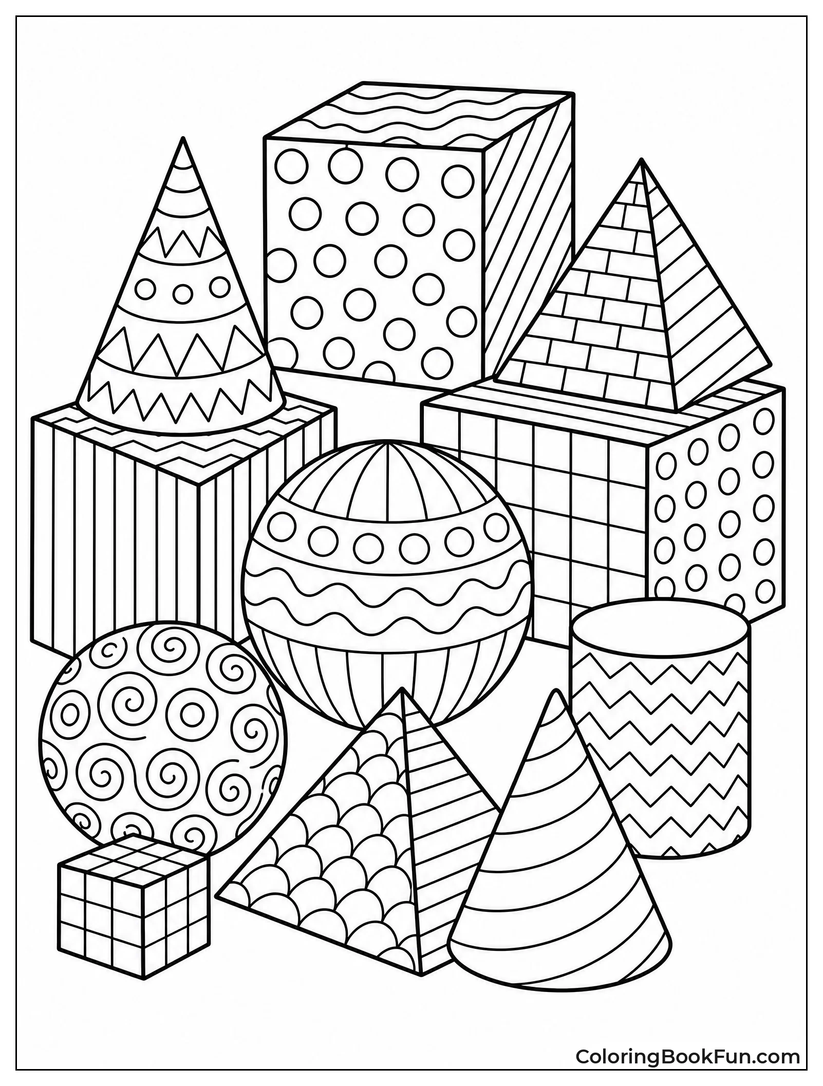 Cubes and Pyramids in Patterns