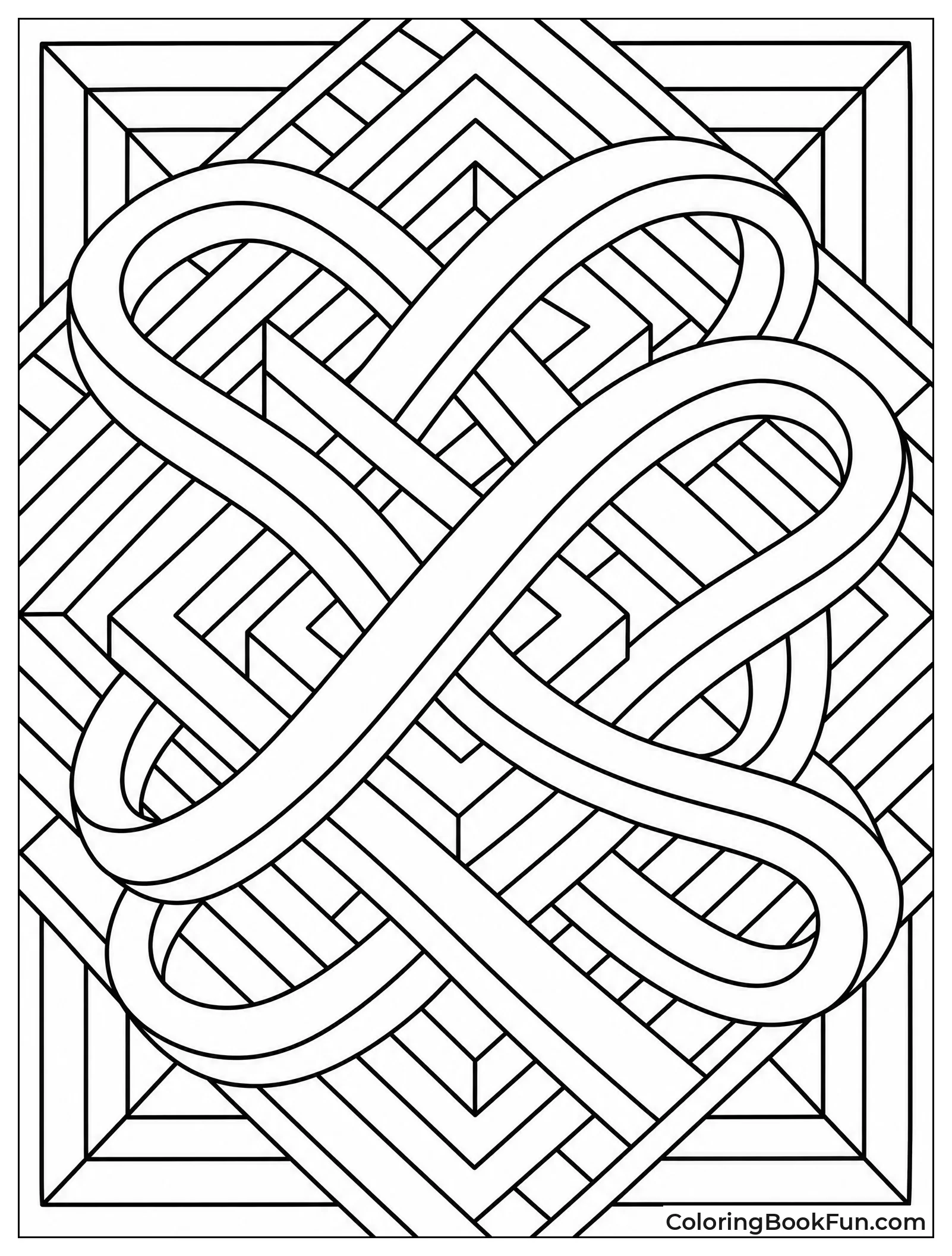 Bands Creating Illusion of Depth
