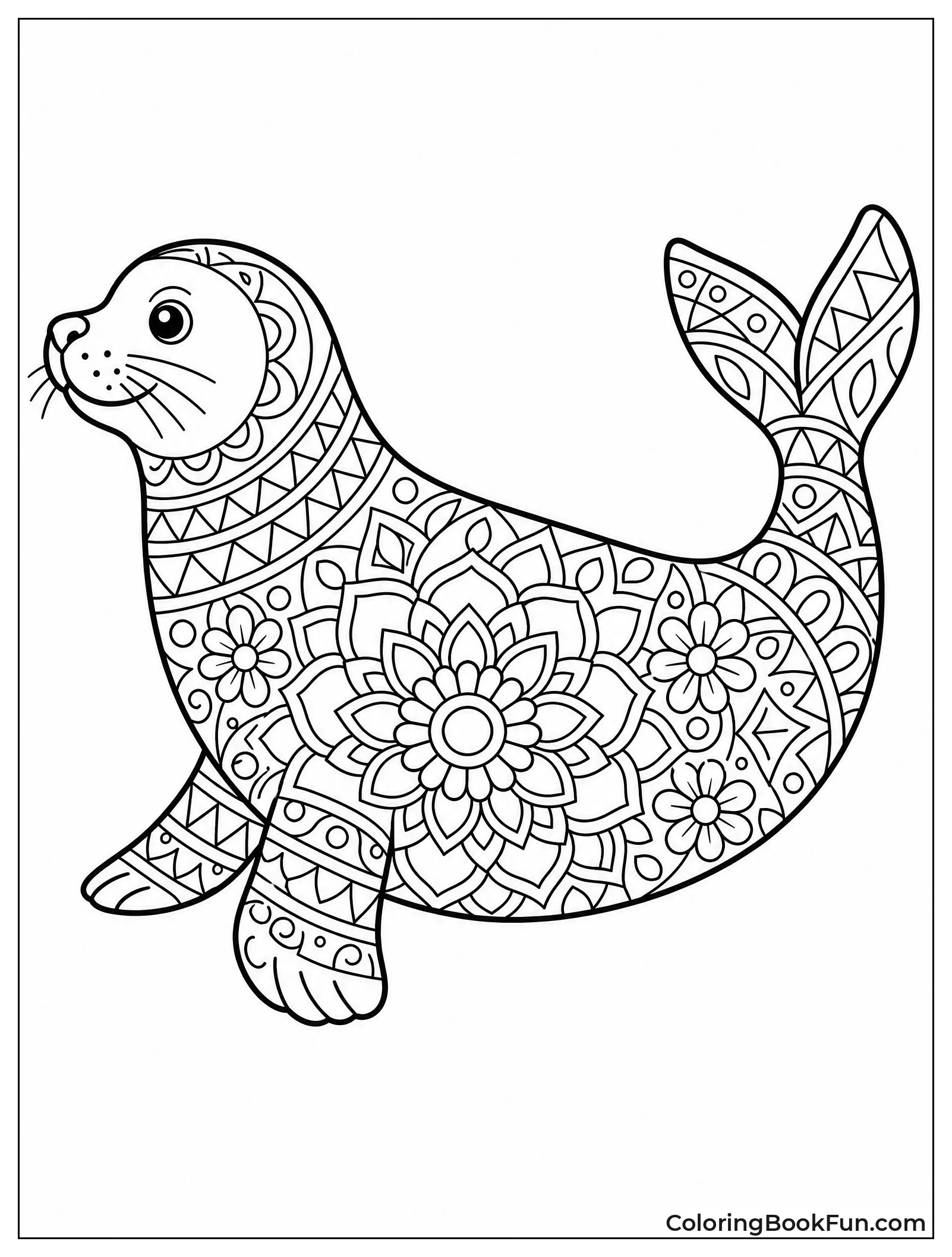Seal Filled With Zentangle Patterns