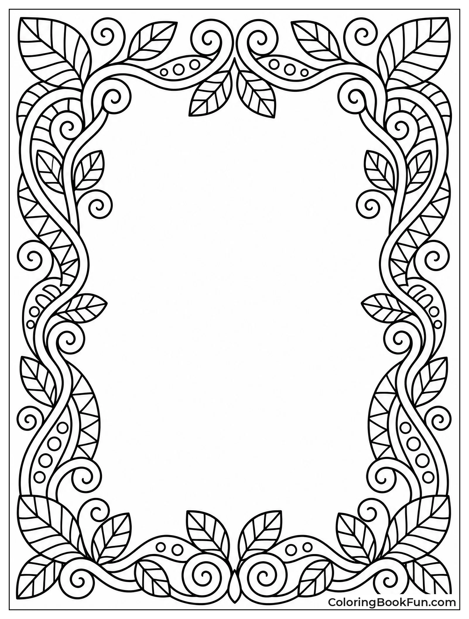 Victorian Border of Vines and Scrolls