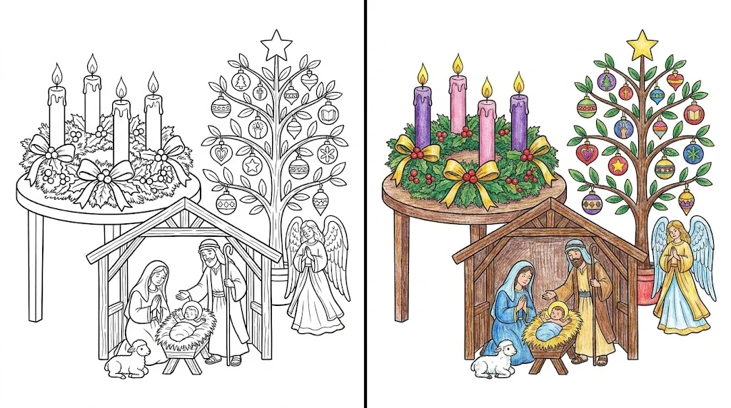 advent coloring pages