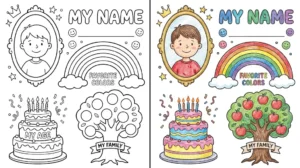 all about me coloring pages