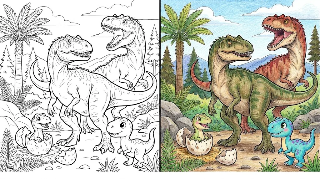 allosaurus coloring pages